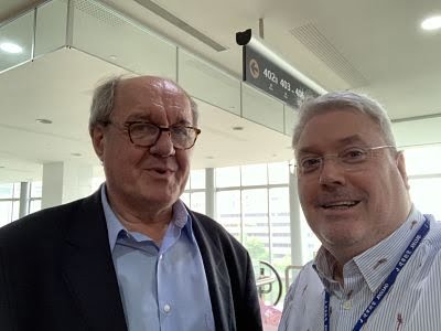 Alan Hopkirk and Professor Josef Rauschecker at TRI May 2019