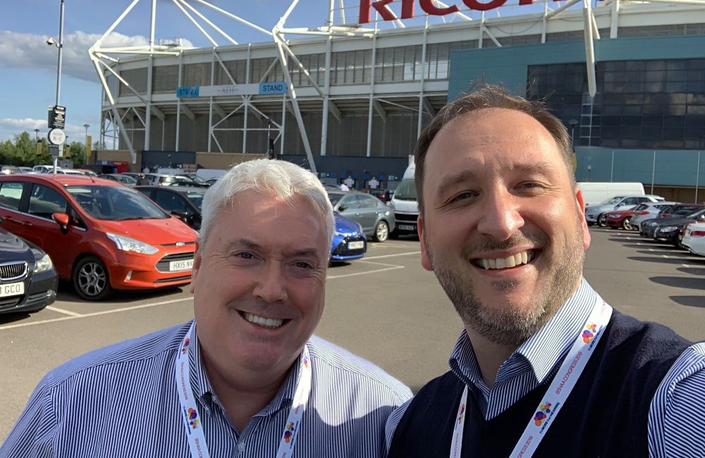 Alan Hopkirk and Michael Pavloski at the British Society of Hearing Aid Audiologists in 2019